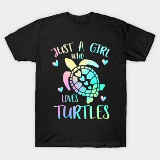 Just a girl who loves turtles T-Shirt